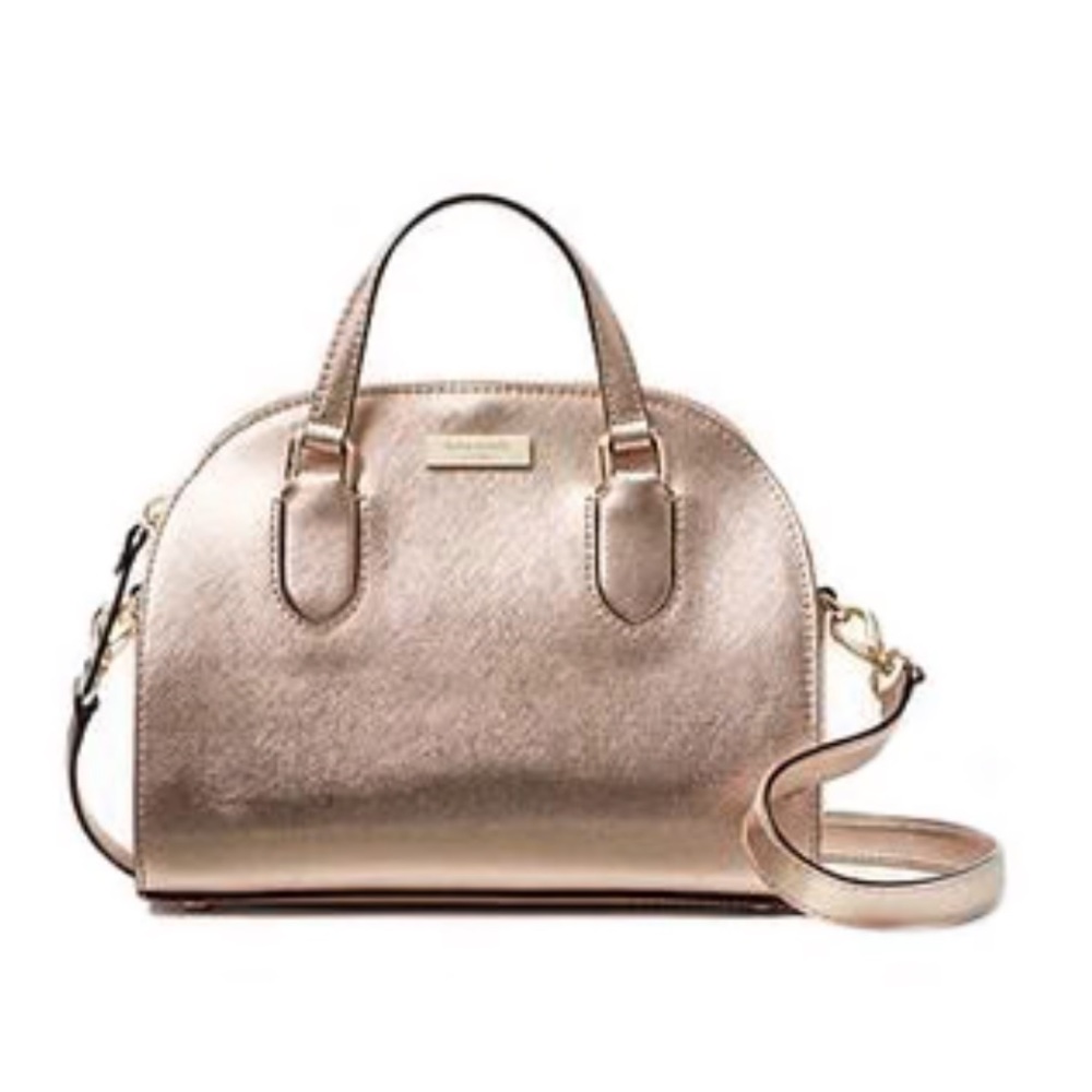 KATE SPADE ROSE GOLD METALLIC SATCHEL - Picture 13 of 13